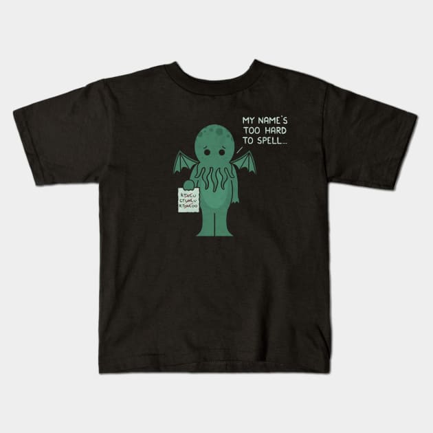 Monster Issues - Cthulhu Kids T-Shirt by HandsOffMyDinosaur